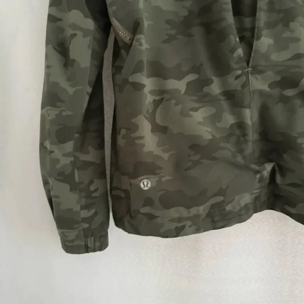 Lululemon Rise & Shine Jacket II Savasana Camo Fatigue Green - Picture 6 of 12